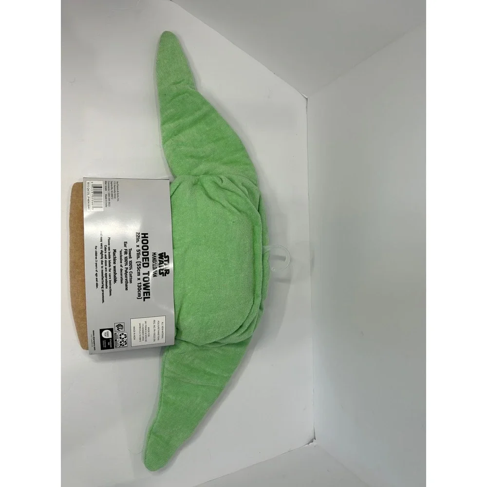 Disney Star Wars Mandalorian Grogu Baby Yoda Hooded Towel 22x51 100% Cotton NEW